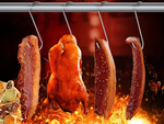 Sausage smoking hooks 10pcs large steel