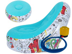 Sillón de jardín tumbona inflable playa puf reposapiés cómodo