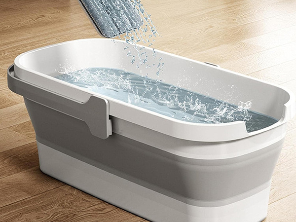 Silicone folding bowl large laundry basket compact travel 10l