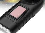 DYNAMO SOLAR TORCH 3 LED KINETIC HAND CRANK CLIP