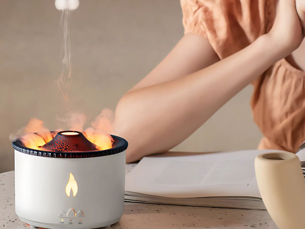 Air humidifier led diffuser rgb volcano fragrance mist fire explosion