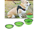 Миска силиконовая для собак складная туристическая карабинер 400 мл