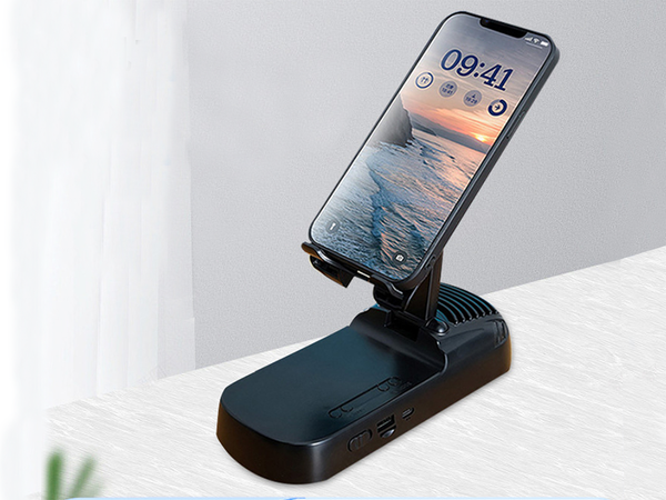 Support téléphone haut-parleur poignée télescopique socle bluetooth powerbank
