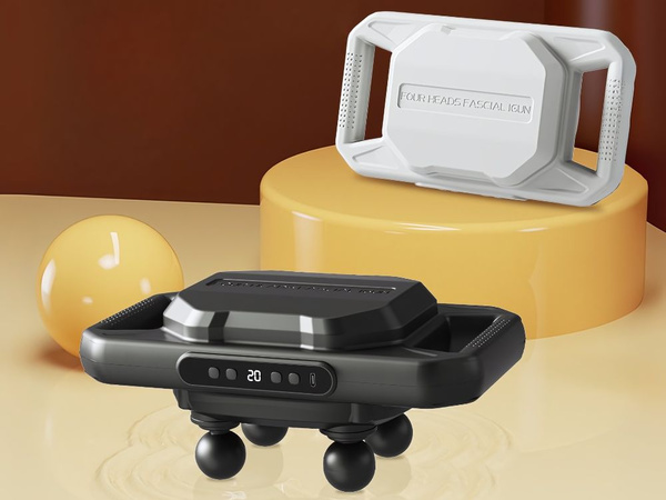 Erőteljes testmasszírozó 4 fej 20 erősségi szint + 6 impulzus üzemmód usb