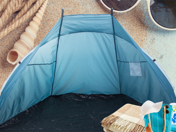Carpa de playa gran pantalla turística para la playa protección solar