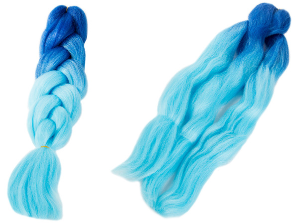 Synthetic hair for colour ombre braids