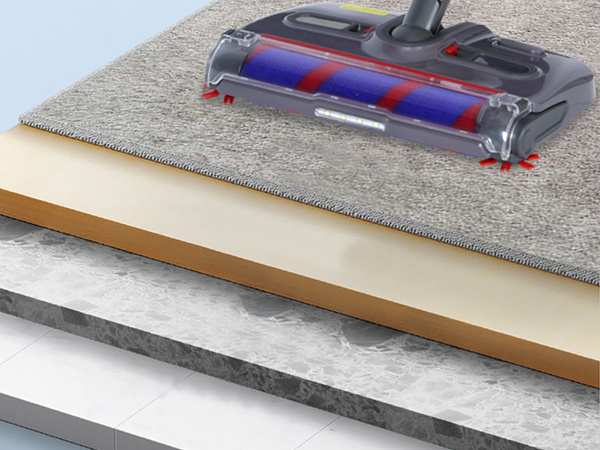 Bezdrátový ruční vysavač s otočnou hlavou 360° elektrický kartáč kaśka