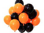 Komplet balonov za halloween črno oranžni 20 kosov