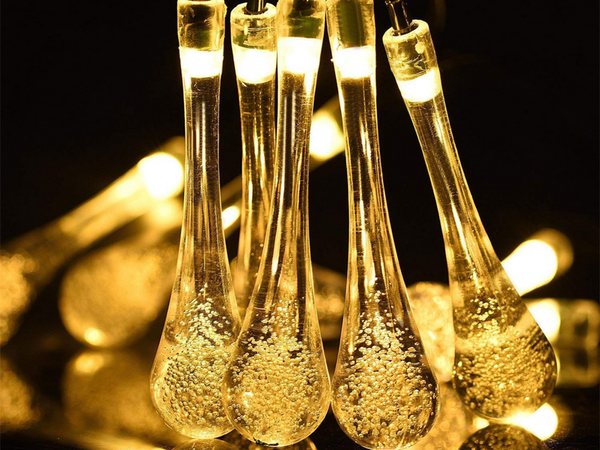 Солнечные огни сад сосульки гирлянда терраса балкон 20 привело