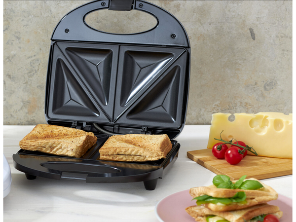 Hriankovač 750w sendvičový dvojitý čierny