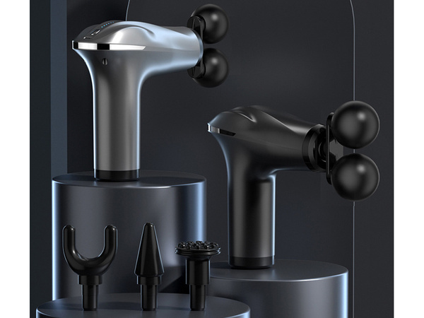 Pistolet do masażu pleców ciała nóg masażer mocny massage gun 4 końcówki