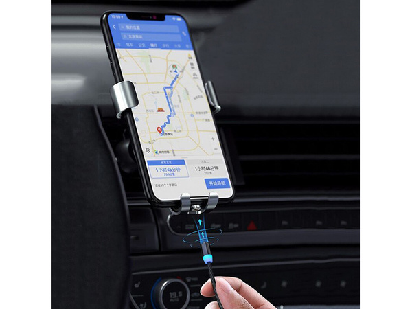 Cable de carga magnetico 3w1 micro typ-c usb lightning 1m