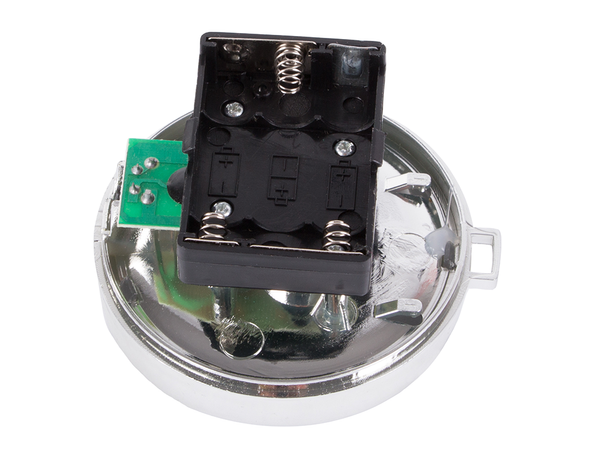 Luz delantera bicicleta 3 led pilas retro cromada