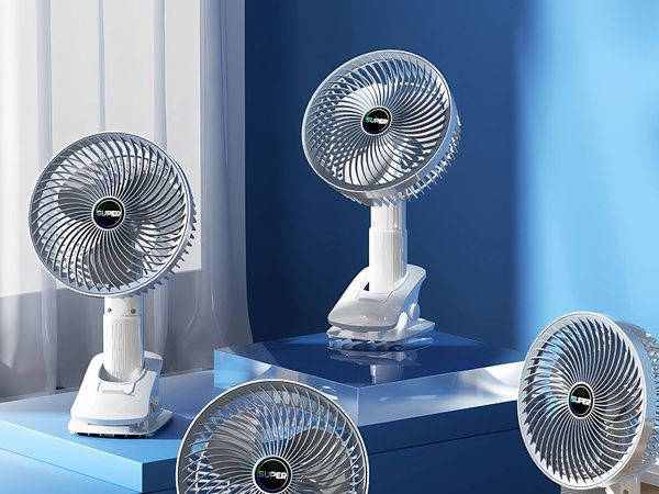 Stolový ventilátor stojaci klip 3 rýchlosti bezdrôtový ručný