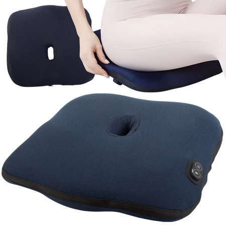 Coussin chauffant pour siège avec vibrations et massage pour fauteuil ou chaise