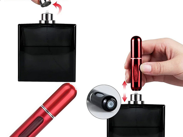 Ceļojumu pulverizators ar smaržu pulverizatora flakonu 5ml smaržu dozators