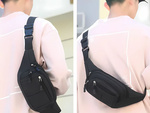 Men's kidney sachet women's sports belt 4 pockets black adjustable