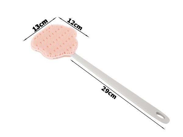 Back body brush with handle silicone washer sponge