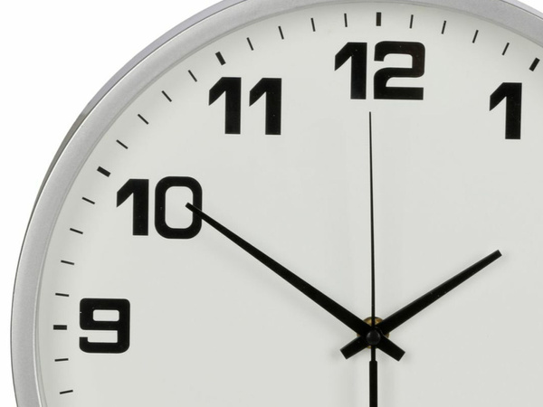 Wall clock large non-touching silent 25 cm round second hand