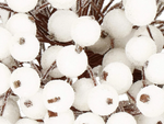 Décoration de noël en sorbier blanc givré 5 pcs
