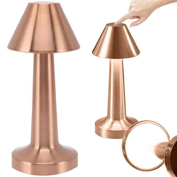 Lampe de nuit de table pour chambre à coucher lampe tactile 3 étapes sans fil