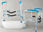 Toilet handle adjustable handrail stable for seniors