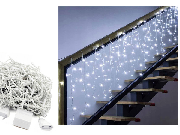 Cortina de luz 300 led blanco frío 10m combinado árbol de navidad luces guirnalda
