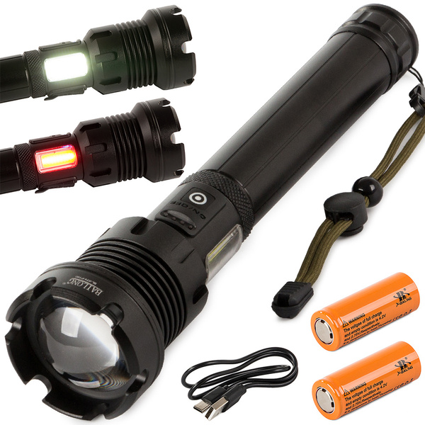 Taktikai zseblámpa bailong led xhp160 cob erős