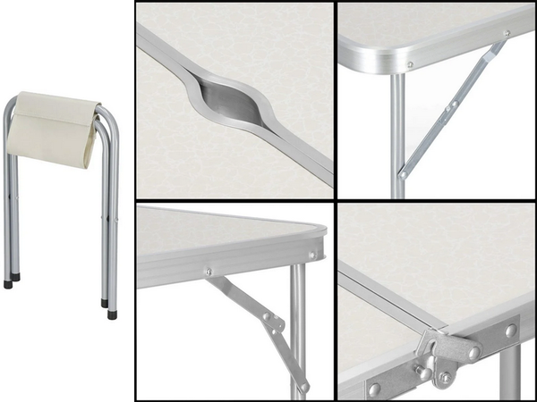 Mesa plegable camping juego de mesa turistica con 4 sillas mesa de jardin