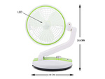 Skládací ventilátor bezdrátová stolní lampa stojící stolní ventilátor