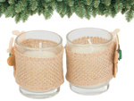 Scented candles in glass candles reindeer christmas set 2 pcs