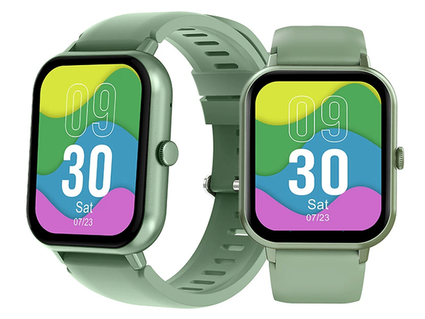 Smartwatch naiste meeste kummipaelaga spordikell Bluetooth kõned roheline