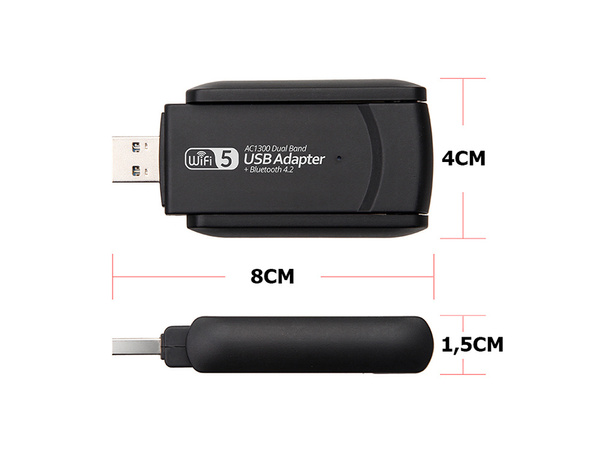Síťový adaptér wi-fi usb 3.0 1300mbps dual
