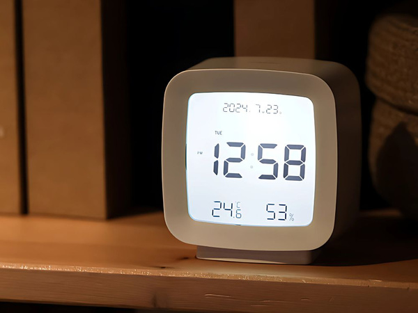 Ceas cu alarmă cu dată și temperatură cu funcție snooze lcd umiditate în aer