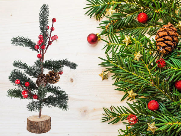 Decoratiuni de craciun birou decorare masa pom de craciun