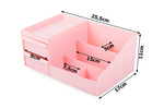 Skrynelė kosmetikos organizatorius papuošalų konteineris su dviem stalčiais