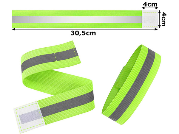 Parche reflectante ojo pulsera flexible amarillo 2pcs