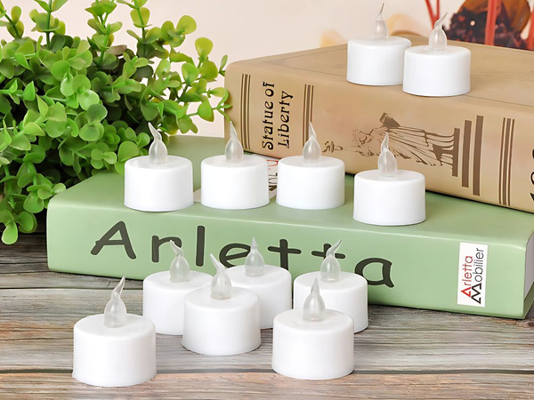 Vela led a pilas para decoración de candelabros para corona efecto llama
