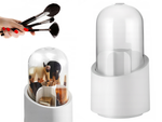 Cosmetics organiser swivel make-up brush holder with lid