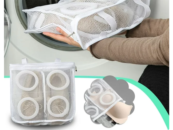 Bolsa de malla bolsa de lavado de zapatos con cremallera ropa interior espaciosa