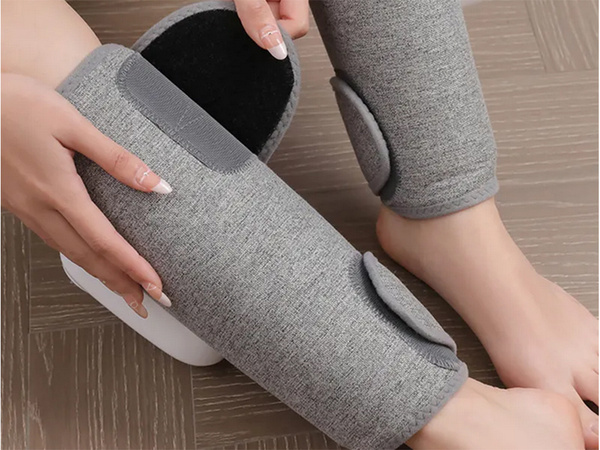 Calf air bag heated leg massager with compression