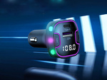 Bluetooth coche transmisor fm 3x usb tipo c adaptador cargador