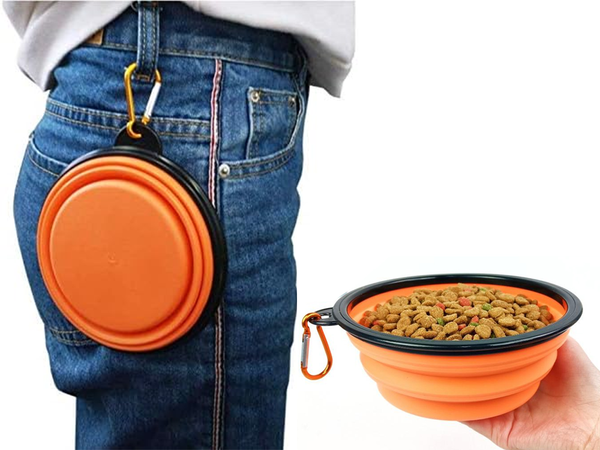 Sticlă pliabilă din silicon pentru câine și pisică de travel travel light 800ml
