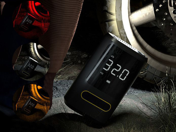 Elektromos kerékpárpumpa kerékpárokhoz és autókhoz kompresszoros fénykészülék 10 bar lcd