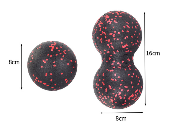 Rouleau d'exercice balle de massage + double