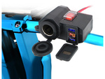 Prise allume-cigare moto voltmètre 2x usb
