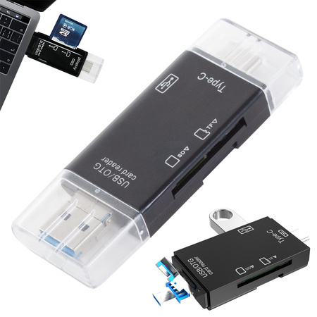 Sd microsd tf karšu lasītājs usb usb-c micro usb otg