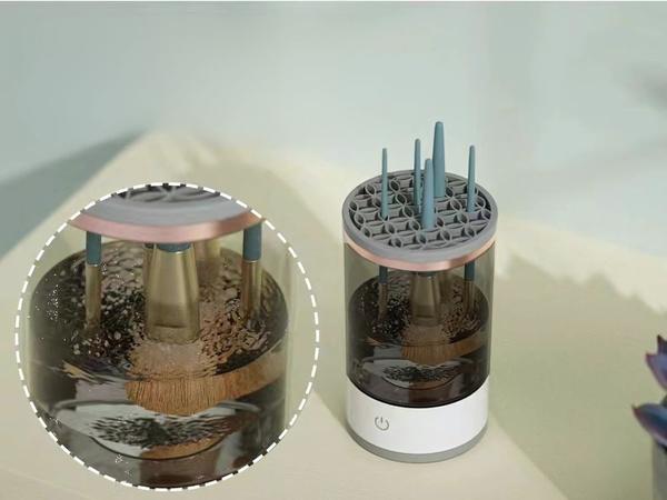 Lavador soporte para limpiar, lavar y secar pinceles y esponjas cosméticas usb