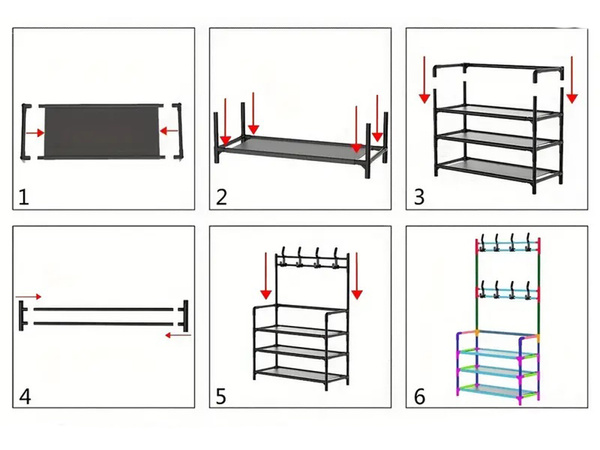 5-korruseline metallist mantlihoidja kingad käekotid loft garderoobi