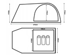 Tente tourisme 3 personnes 2 entrées moustiquaire camping impermeable